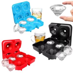 Forma Molde Diamante de Silicone Gelo e Chocolate Molecular